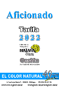 2. Tarifa General 2022 - Aficionado.